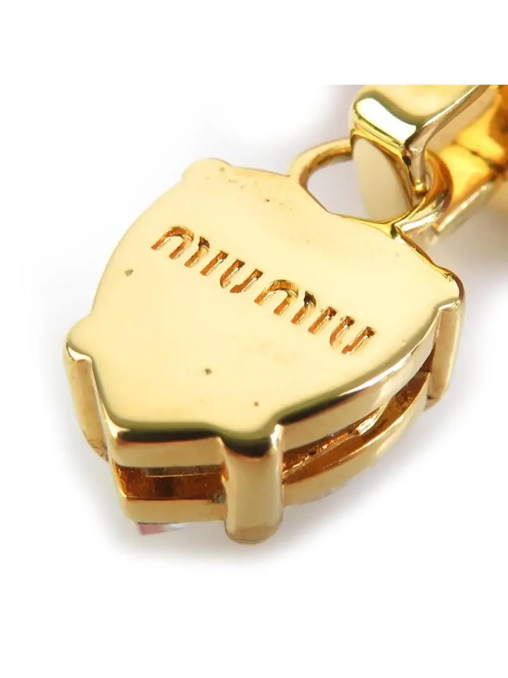 Auth Miumiu Bracelet Pink/Gold #302831M10B